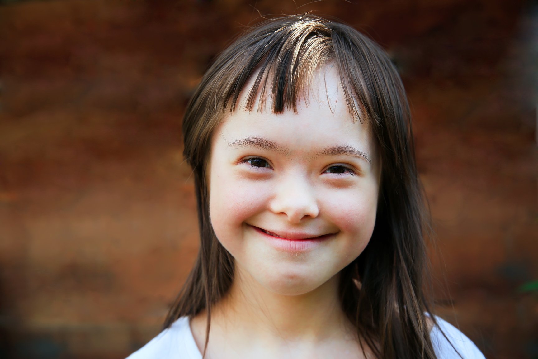 Smiling Down Syndrome Girl